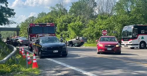 Crews respond to rollover crash on State Route 11