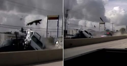 Moment DPS chase on Loop 410 ends in crash; 5 people hospitalized