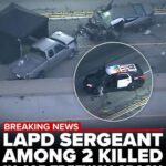 LAPD sergeant among 2 killed in crash on 405 Fwy through Sepulveda Pass; all SB lanes closed