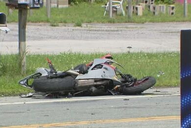 Motorcycle crash leaves rider in critical condition